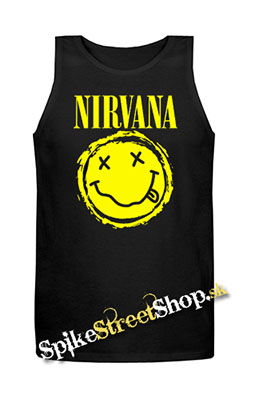 NIRVANA - Grunge Smile - Mens Vest Tank Top - čierne