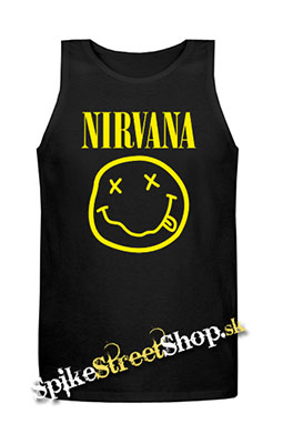 NIRVANA - Smile - Mens Vest Tank Top - čierne