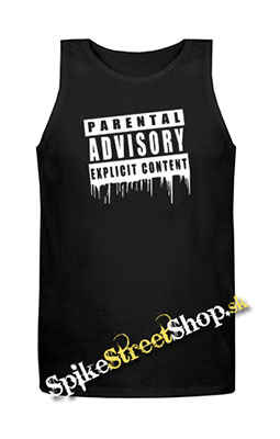 PARENTAL ADVISORY EXPLICIT CONTENT - Mens Vest Tank Top - čierne