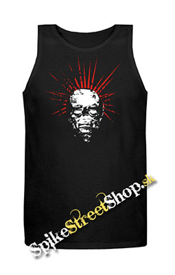 SKULL RAYS - Mens Vest Tank Top - čierne