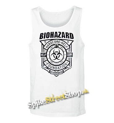 BIOHAZARD - Hardcore Help Foundation - Mens Vest Tank Top - biele
