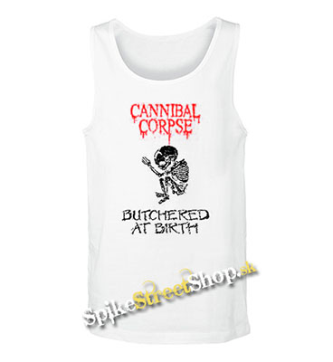 CANNIBAL CORPSE - Skull - Mens Vest Tank Top - biele