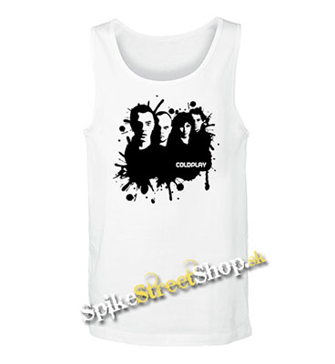 COLDPLAY - Crash Band - Mens Vest Tank Top - biele