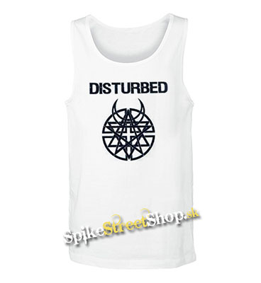 DISTURBED - Logo - Mens Vest Tank Top - biele