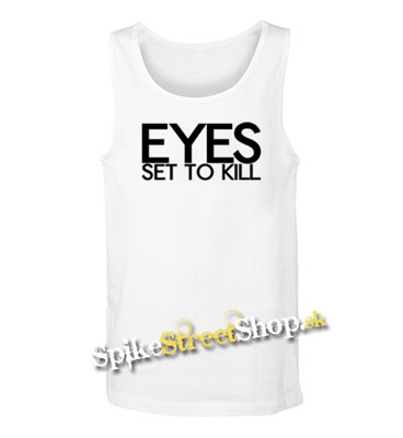 EYES SET TO KILL - Logo - Mens Vest Tank Top - biele