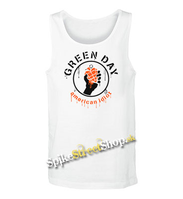 GREEN DAY - Bloody American Idiot - Mens Vest Tank Top - biele