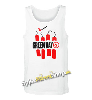 GREEN DAY - Bombs - Mens Vest Tank Top - biele