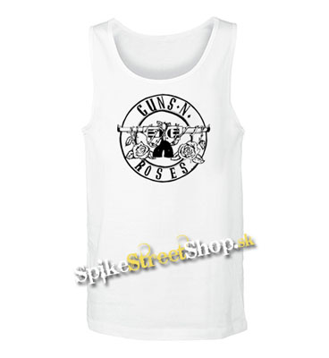 GUNS N ROSES - Logo - Mens Vest Tank Top - biele