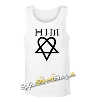 HIM HEARTAGRAM - Mens Vest Tank Top - biele