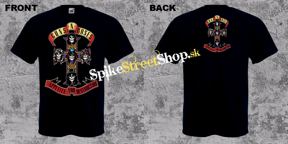GUNS N ROSES - Appetite For Destruction - čierne pánske tričko