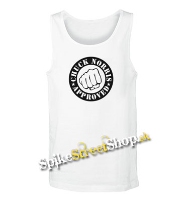 CHUCK NORRIS - Approved - Mens Vest Tank Top - biele