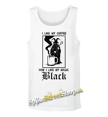 I LIKE MY COFEE - Mens Vest Tank Top - biele