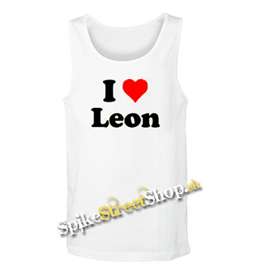 I LOVE LEON - Mens Vest Tank Top - biele