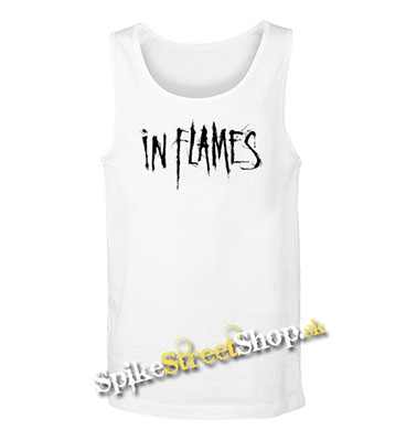 IN FLAMES - Logo - Mens Vest Tank Top - biele