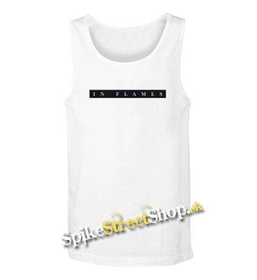 IN FLAMES - Plan Logo - Mens Vest Tank Top - biele