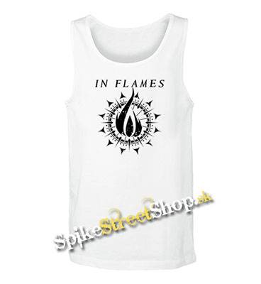 IN FLAMES - Sign - Mens Vest Tank Top - biele