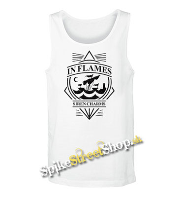 IN FLAMES - Siren Charms - Mens Vest Tank Top - biele