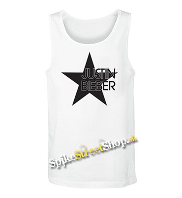 JUSTIN BIEBER - Star - Mens Vest Tank Top - biele