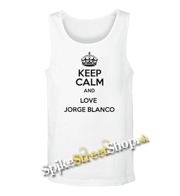 KEEP CALM AND LOVE JORGE BLANCO - Mens Vest Tank Top - biele
