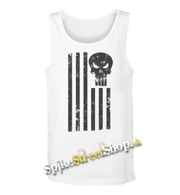 LEBKA - Punisher American - Mens Vest Tank Top - biele