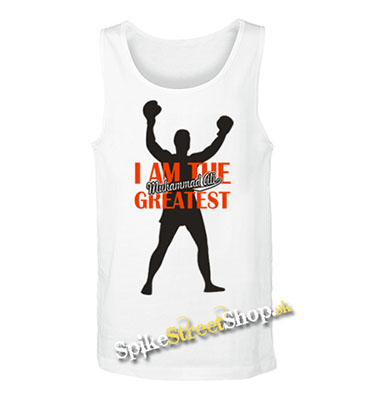 MUHAMMAD ALI - I Am The Greatest -  Mens Vest Tank Top - biele