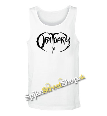 OBITUARY - Logo -  Mens Vest Tank Top - biele