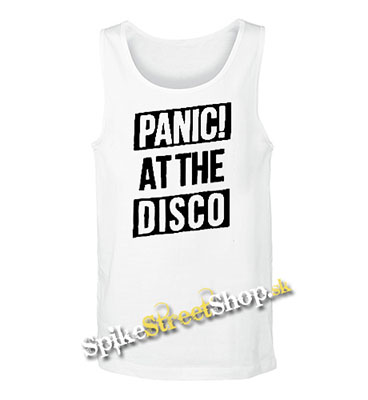 PANIC AT THE DISCO - Big Logo -  Mens Vest Tank Top - biele