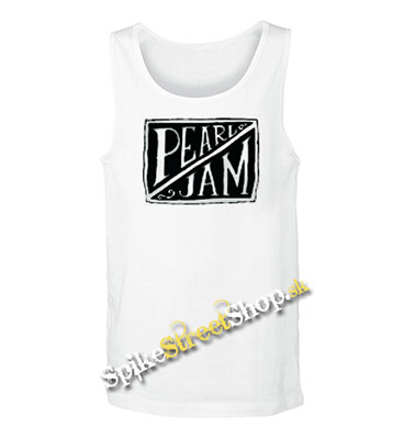 PEARL JAM - Logo -  Mens Vest Tank Top - biele