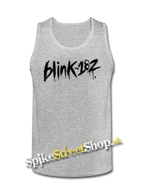 BLINK 182 - Logo - Mens Vest Tank Top - šedé