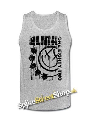 BLINK 182 - Spelled Out - Mens Vest Tank Top - šedé