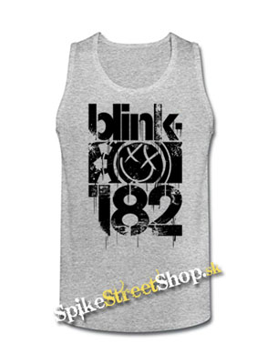 BLINK 182 - Three Bars - Mens Vest Tank Top - šedé