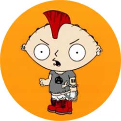 FAMILY GUY - Stewie Punk - odznak