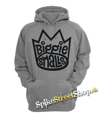 BIGGIE SMALLS - Logo - šedá pánska mikina