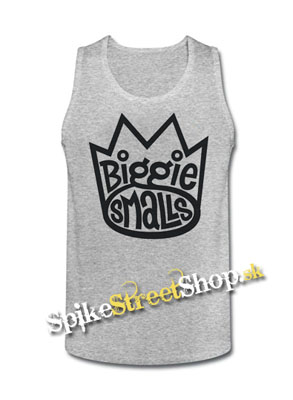 BIGGIE SMALLS - Logo - Mens Vest Tank Top - šedé