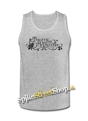 BULLET FOR MY VALENTINE - Logo - Mens Vest Tank Top - šedé