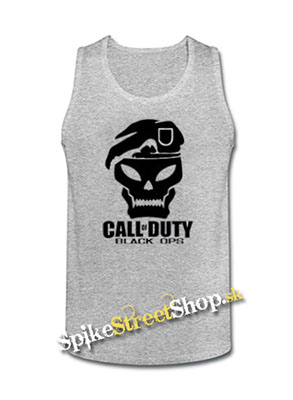 CALL OF DUTY - Skull - Mens Vest Tank Top - šedé