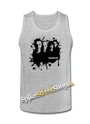 COLDPLAY - Crash Band - Mens Vest Tank Top - šedé