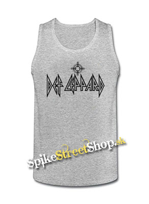 DEF LEPPARD - Logo 2 - Mens Vest Tank Top - šedé