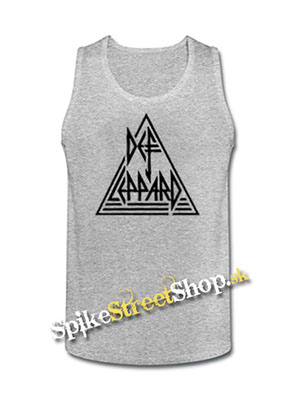 DEF LEPPARD - Logo - Mens Vest Tank Top - šedé