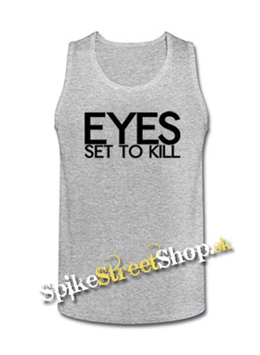 EYES SET TO KILL - Logo - Mens Vest Tank Top - šedé