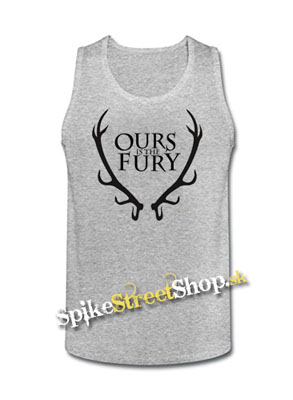 GAME OF THRONES - OURS IS THE FURY - Logo - Mens Vest Tank Top - šedé