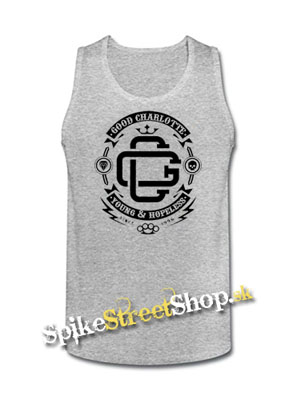 GOOD CHARLOTTE - Crest - Mens Vest Tank Top - šedé
