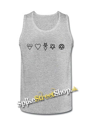 HEARTAGRAM HISTORY - Mens Vest Tank Top - šedé