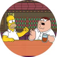 HOMER SIMPSON vs. PETER GRIFFIN - odznak