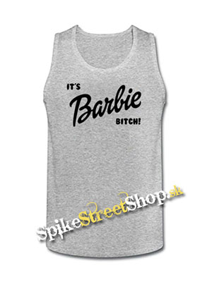 IT´S BARBIE BITCH - Logo - Mens Vest Tank Top - šedé