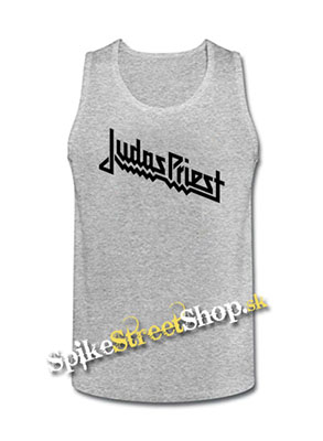 JUDAS PRIEST - Logo - Mens Vest Tank Top - šedé