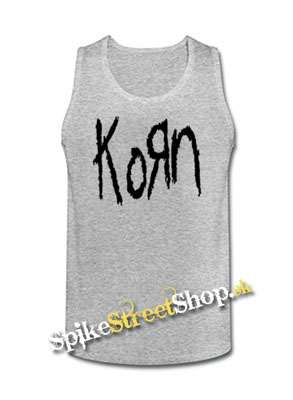 KORN - Official Logo - Mens Vest Tank Top - šedé