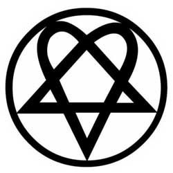 HEARTAGRAM - Biely - odznak