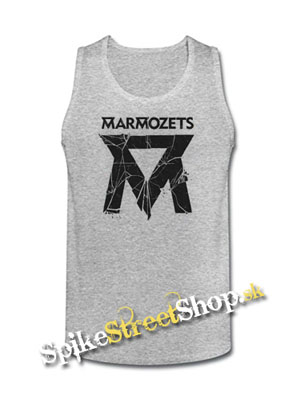 MARMOZETS - Smashed Logo - Mens Vest Tank Top - šedé
