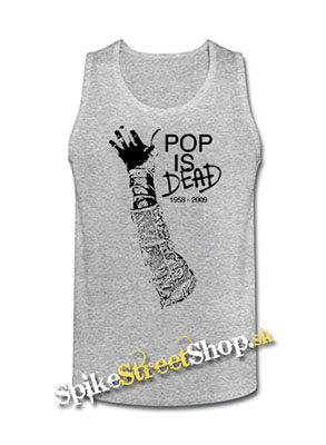 MICHAEL JACKSON - Pop Is Dead - Mens Vest Tank Top - šedé